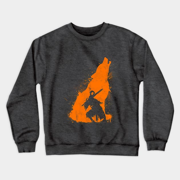 The walker of abyss v. Orange Crewneck Sweatshirt by Taki93